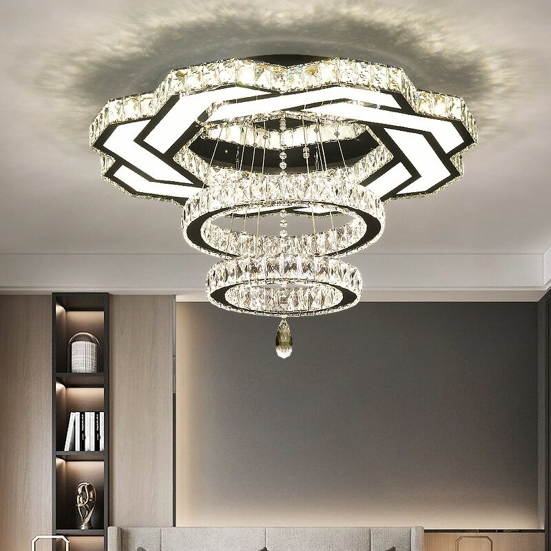 Crystal Ceiling Light Manufacturer - OEM Luxury K9 Clear Crystal Lamp