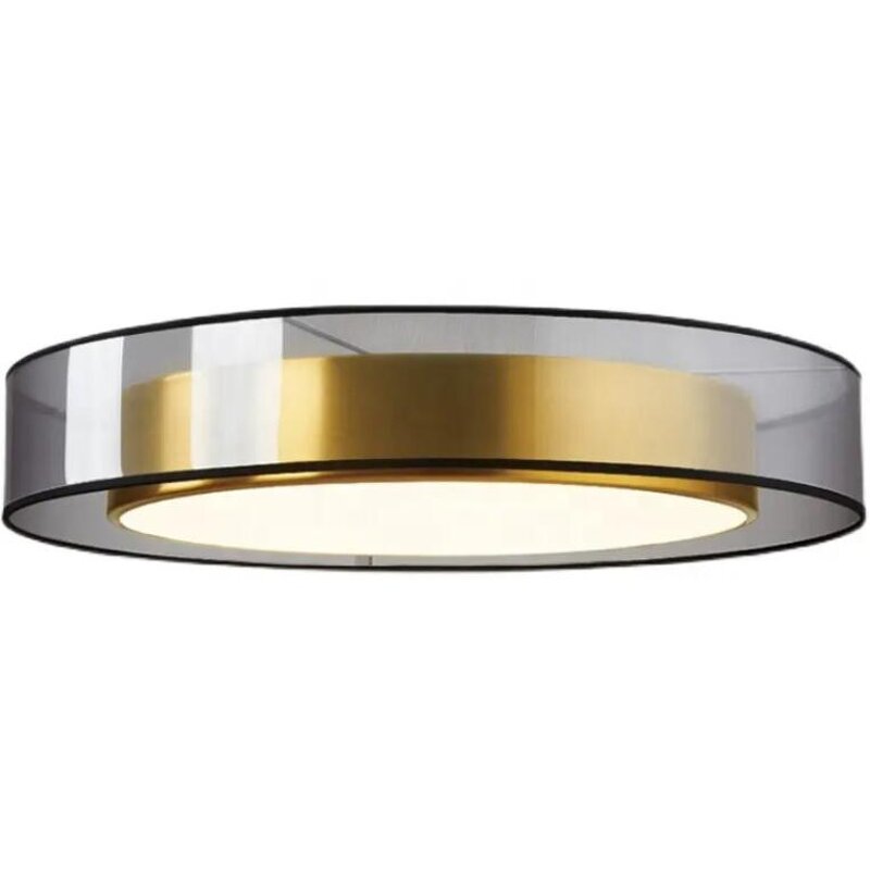Copper Ceiling Lamp Manufacturer - OEM Luxury LED Round Modern Bedroom Light