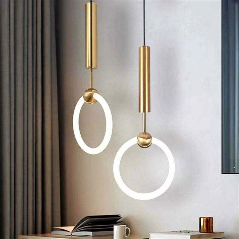 Brass Pendant Lights Factory - OEM Dimmable Circle Kitchen Island Bedside