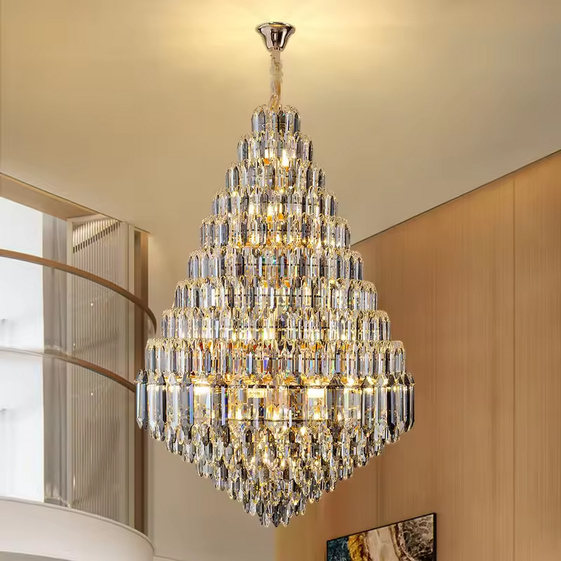 Crystal Chandelier Factory - OEM Modern Hotel Lobby K9 Ceiling Lighting