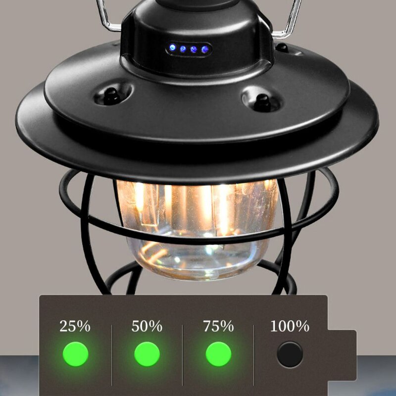Hanging Tent Light Manufacturer - OEM Retro Battery Powered Rechargeable Waterproof