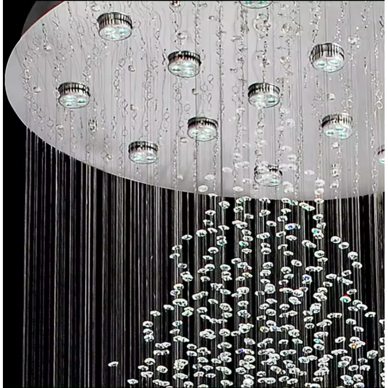 Crystal Chandelier Factory - OEM High Ceilings Customized Villa Lobby Lighting