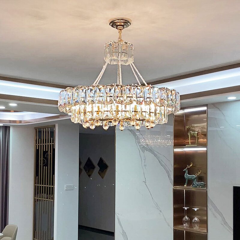 Gold Crystal Chandelier Manufacturer - OEM Factory Price Modern Living Room