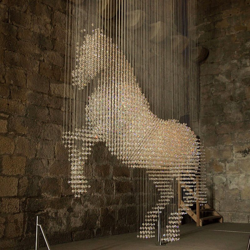 Horse Chandelier Factory - OEM Custom Sculpture Crystal Hotel Lighting