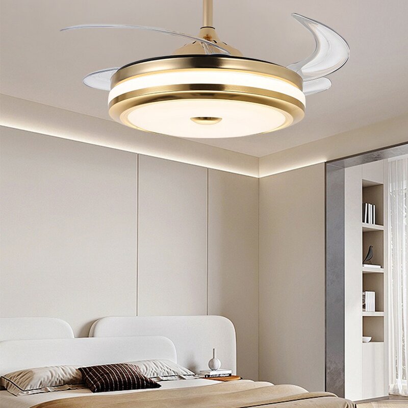 Ceiling Fan Light Manufacturer - OEM Modern Decoration Gold Three Colors Style