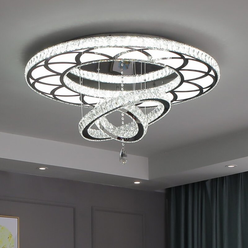 Crystal Ceiling Light Manufacturer - OEM Luxury K9 Clear Crystal Lamp
