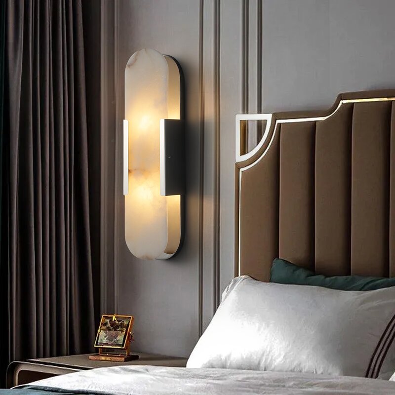 Marble Wall Sconce Manufacturer - OEM Minimalist Long Strip Brass Wall Lamp