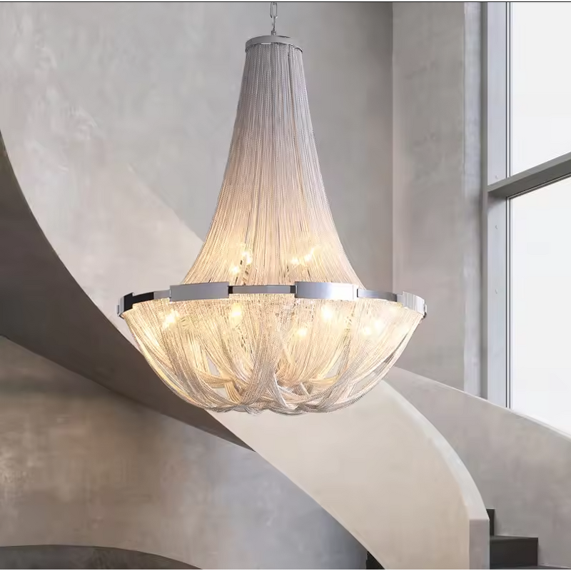 Aluminum Chain Chandelier Factory - OEM Wedding Decoration Dining Room Hotel