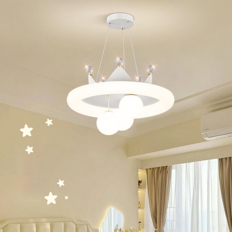 Princess Crown Pendant Light Factory - OEM Nordic Children's Room Romantic Girls