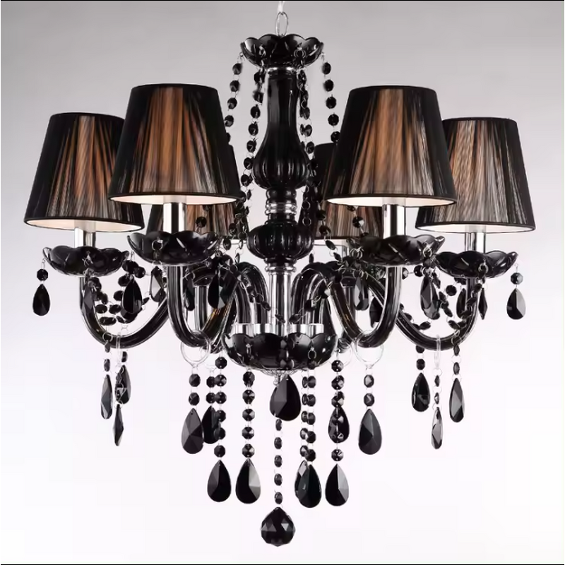 Black Smoke Chandelier Factory - OEM Hotel 4 Tier Glass Nordic Style Lighting