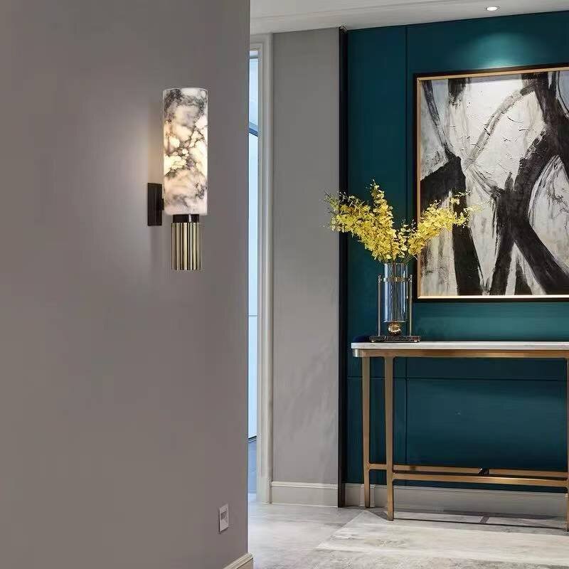 Alabaster Sconce Light Manufacturer - OEM Minimalist Corridor Marble Wall Lamp