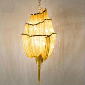 Artistic Tassel Chandelier Manufacturer - OEM Postmodern Simple Aluminum Chain