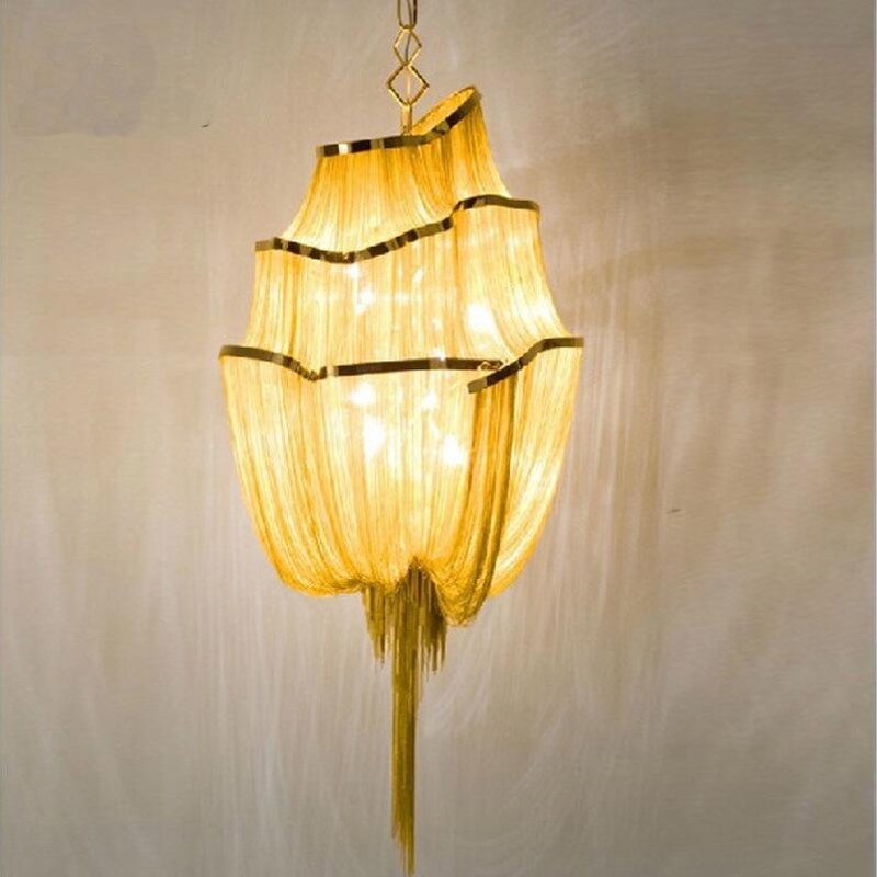 Artistic Tassel Chandelier Manufacturer - OEM Postmodern Simple Aluminum Chain