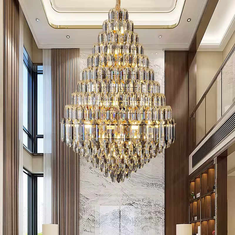 Crystal Chandelier Factory - OEM Modern Hotel Lobby K9 Ceiling Lighting