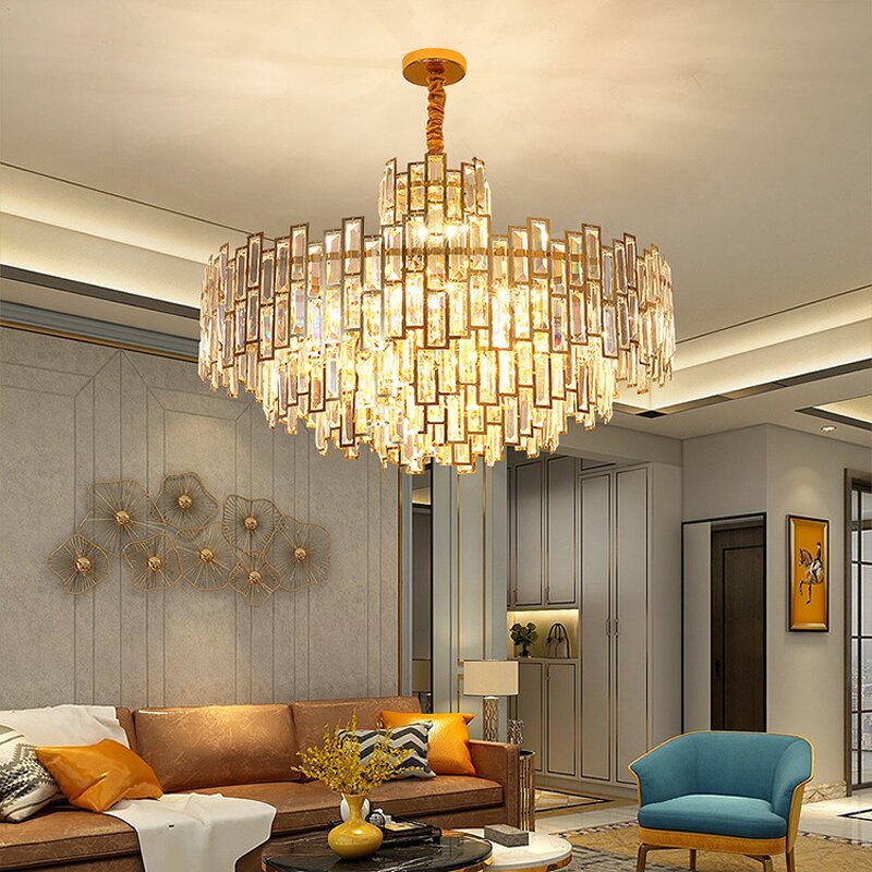 Gold Crystal Chandelier Factory - OEM Modern Bedroom Luxury Bulb Ceiling Light
