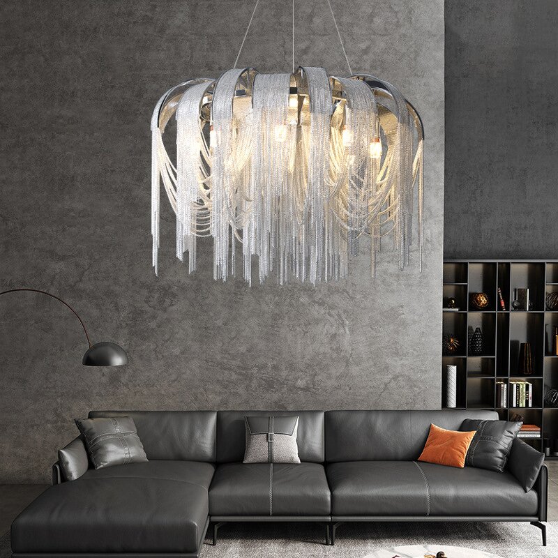 Aluminum Chain Pendant Light Manufacturer - OEM Custom Circular Soft Fitting Tassel