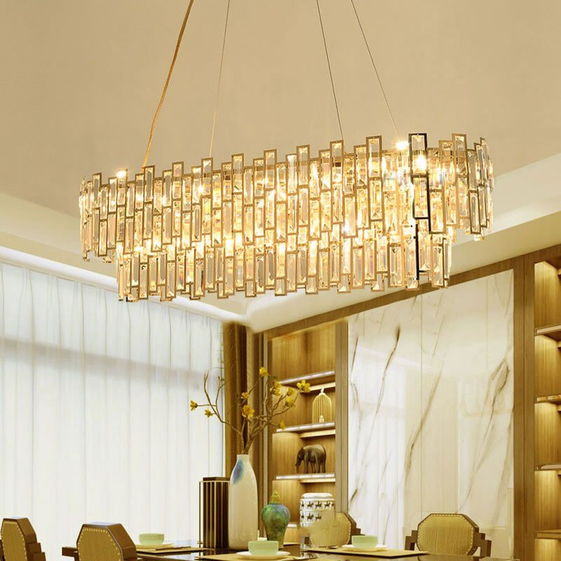 Gold Crystal Chandelier Factory - OEM Modern Bedroom Luxury Bulb Ceiling Light