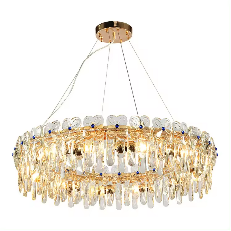 Crystal Flower Chandelier Manufacturer - OEM Modern Hotel Nordic Circle Design