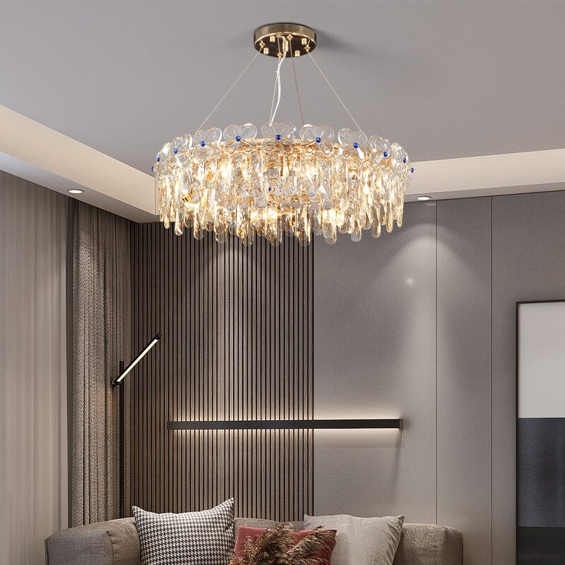 Crystal Flower Chandelier Manufacturer - OEM Modern Hotel Nordic Circle Design