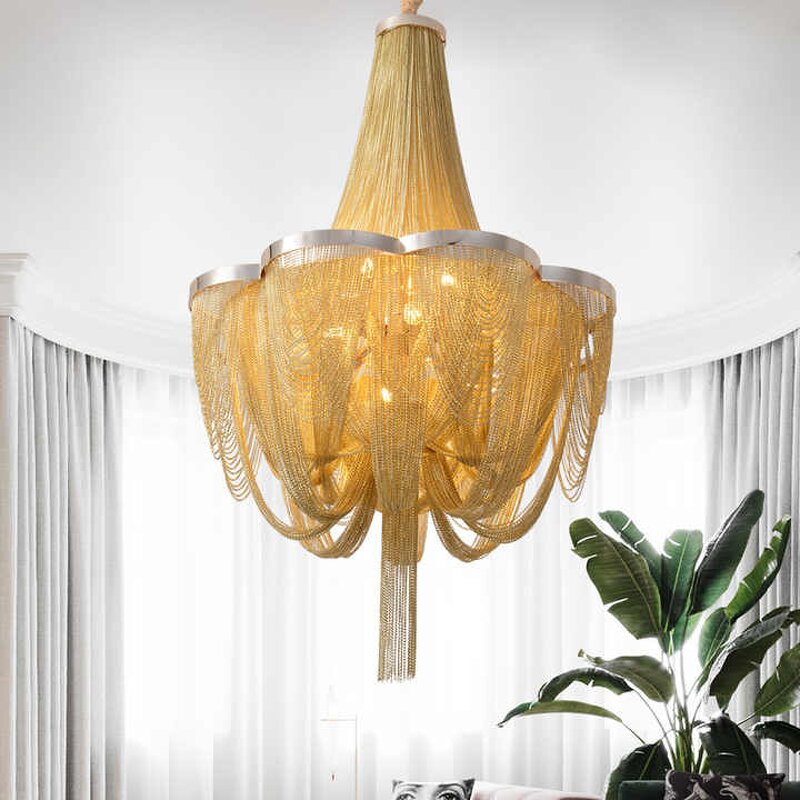 Aluminum Chain Chandelier Factory - OEM Wedding Decoration Dining Room Hotel