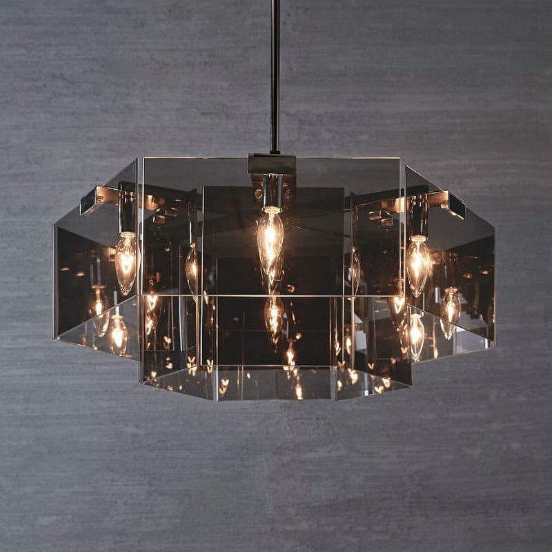 Farmhouse Pendant Light Manufacturer - OEM High Quality Smoky Gray Glass Nordic