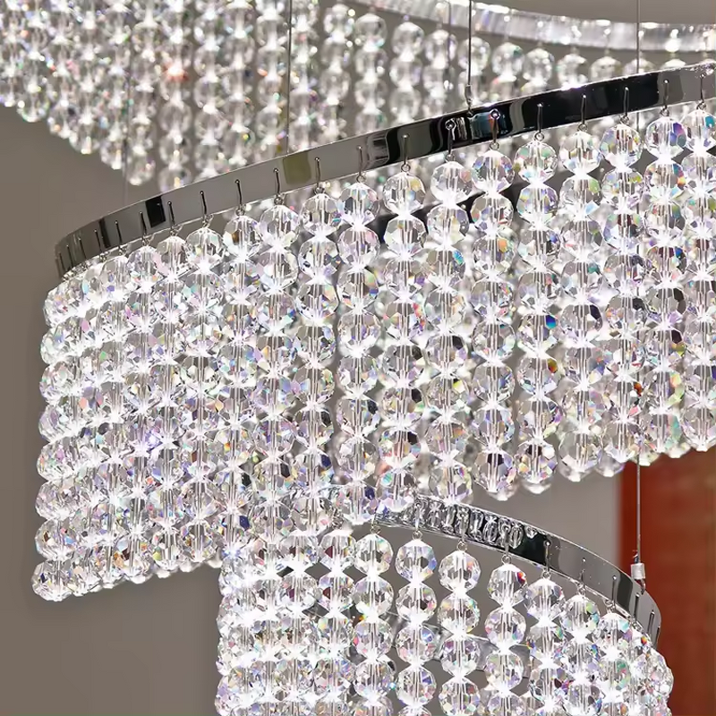 Crystal Chandelier Factory - OEM Modern Luxury Spiral Staircase Lighting