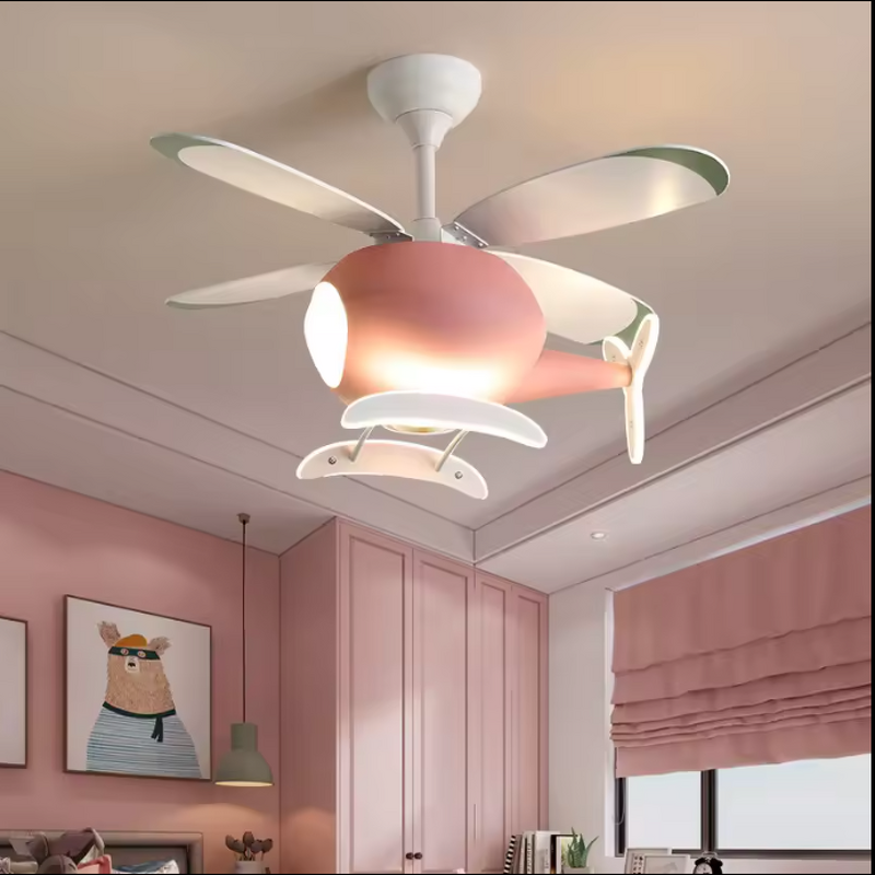 Study Pendant Light Manufacturer - OEM DIY Cartoon Small Pink Iron Kids Lamp