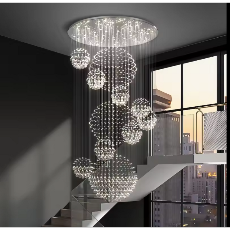 Crystal Ball Pendant Light Factory - OEM Customized Double Height Staircase