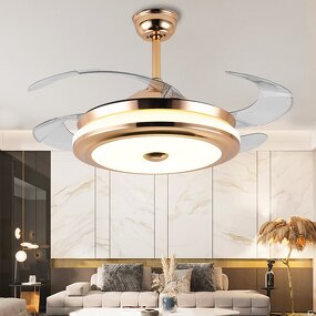 Ceiling Fan Light Manufacturer - OEM Modern Decoration Gold Three Colors Style