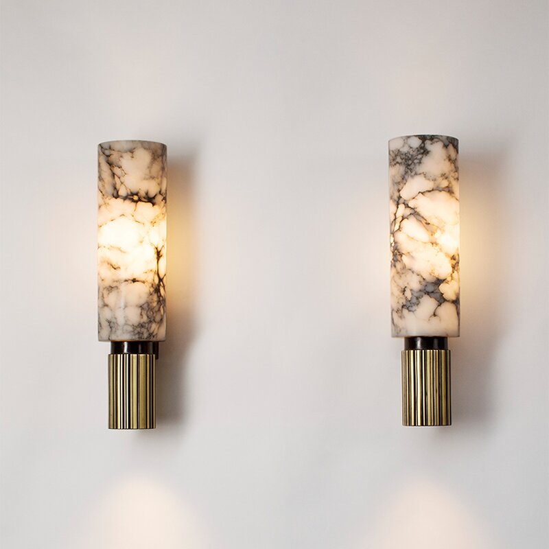 Alabaster Sconce Light Manufacturer - OEM Minimalist Corridor Marble Wall Lamp
