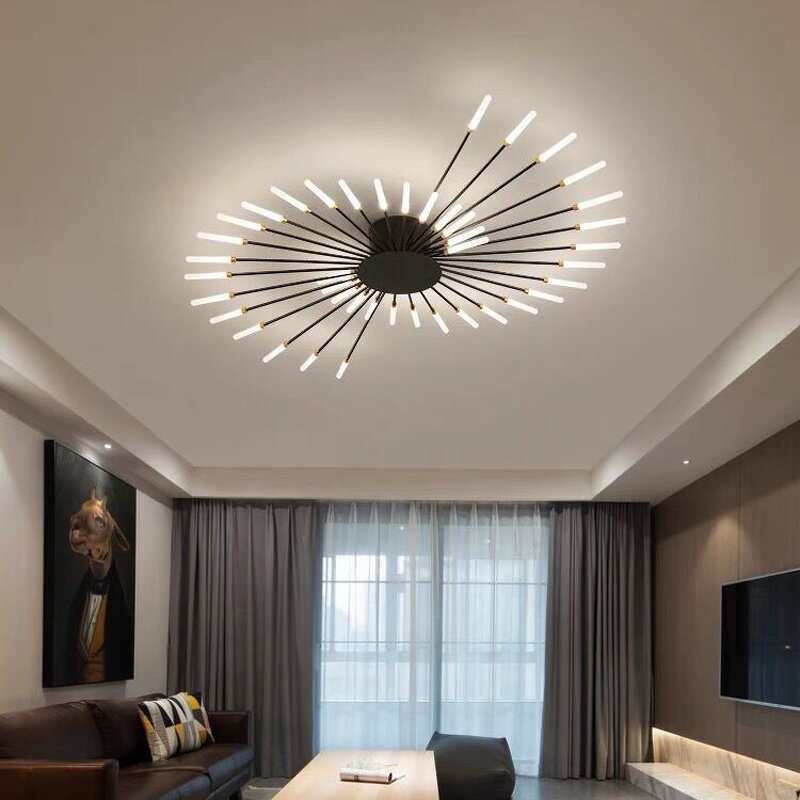 Black Gold Ceiling Lamp Manufacturer - OEM Minimalist Ultra Thin Dining Room