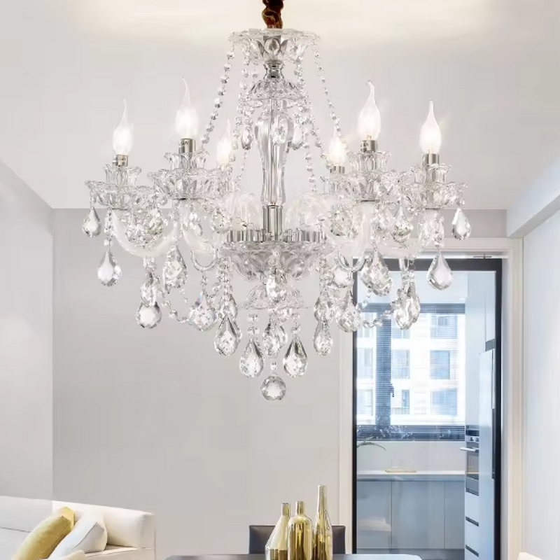 Mirror Chandelier Factory - OEM Hotel Foyer Wedding Moroccan Clear Crystal