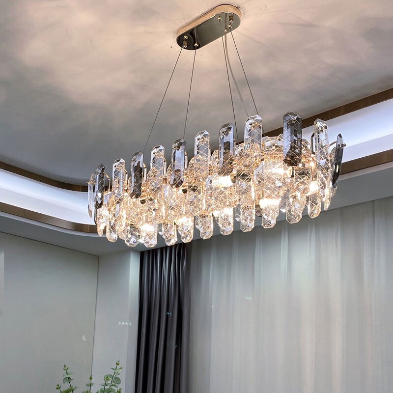 Smoke Grey Chandelier Factory - OEM Circle Living Room Modern Luxury Crystal