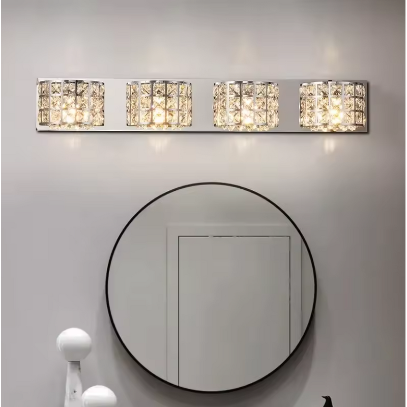 Crystal Vanity Light Manufacturer - OEM Bathroom Fancy Sconce LED Wall Lamp