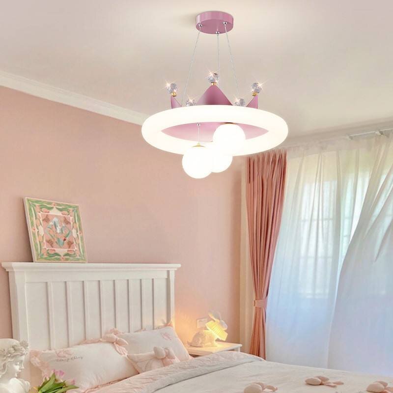 Princess Crown Pendant Light Factory - OEM Nordic Children's Room Romantic Girls