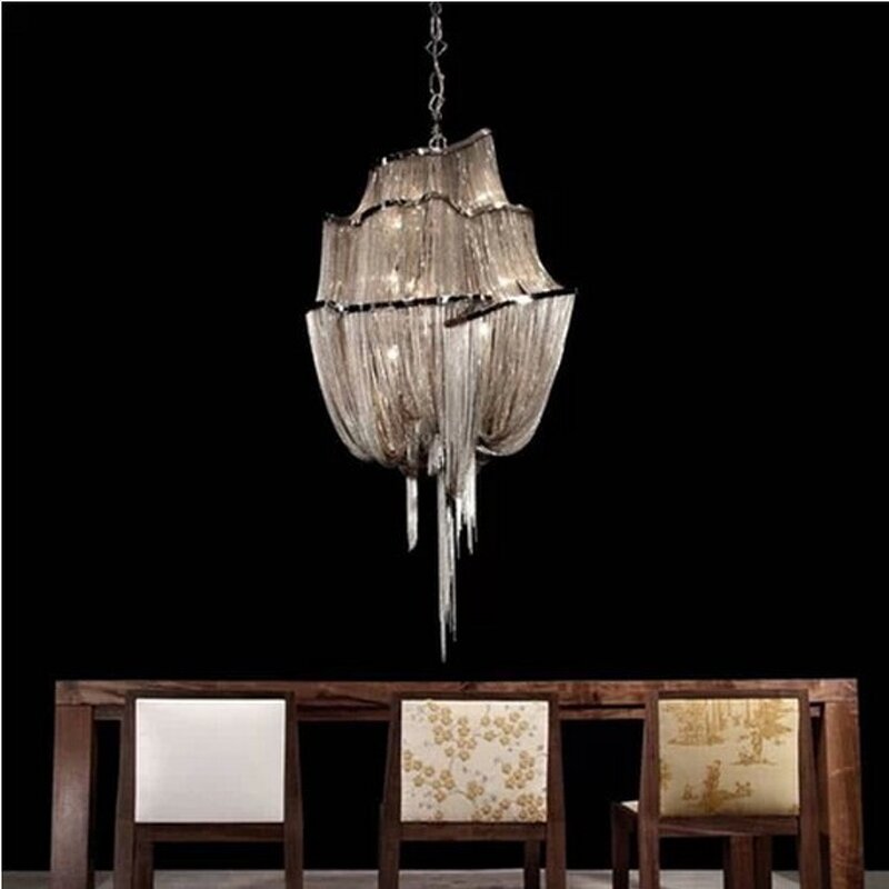 Artistic Tassel Chandelier Manufacturer - OEM Postmodern Simple Aluminum Chain