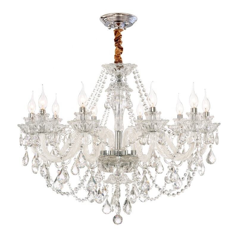 Mirror Chandelier Factory - OEM Hotel Foyer Wedding Moroccan Clear Crystal