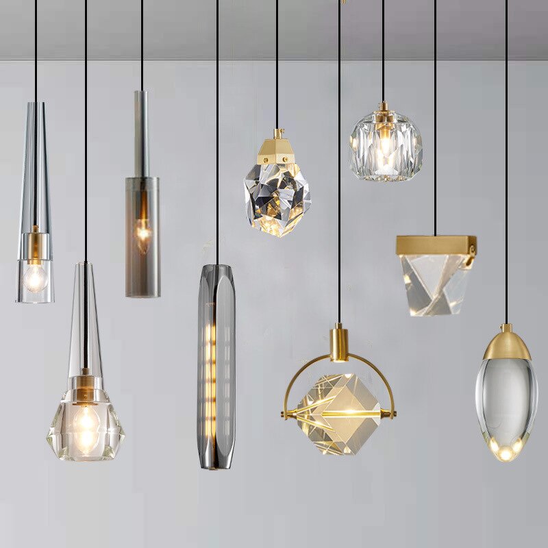Gold Crystal Pendant Light Manufacturer - OEM Tendering Minimalist Small Bedroom Light