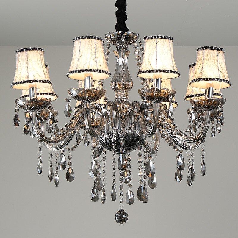 Silver Gray Pendant Light Manufacturer - OEM European Style 3 Layer Candle Chandelier