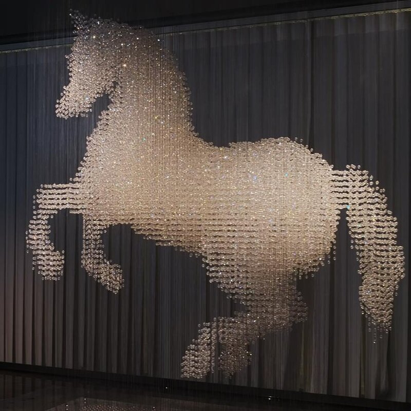Horse Chandelier Factory - OEM Custom Sculpture Crystal Hotel Lighting