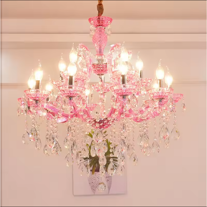 Colored Raindrop Chandelier Manufacturer - OEM Cafe KTV Club Glass Beads Design