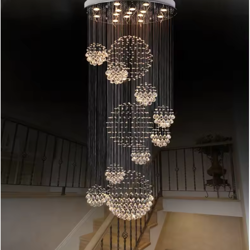 Crystal Ball Pendant Light Factory - OEM Customized Double Height Staircase