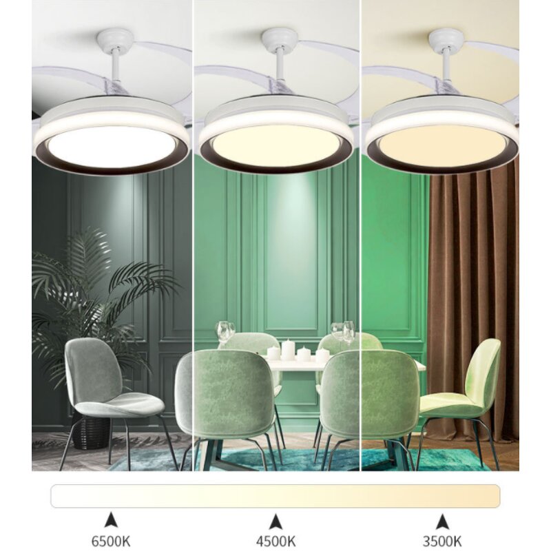 Remote Ceiling Fan Factory - OEM Modern 42 Inch 3 Blade LED Light