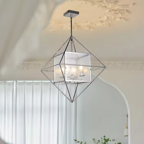 Glass Box Pendant Light Manufacturer - OEM Bedroom Iron Art Living Room Lighting