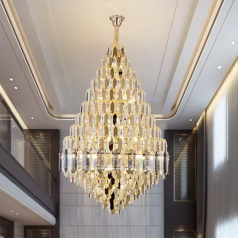 Crystal Chandelier Factory - OEM Modern Hotel Lobby K9 Ceiling Lighting