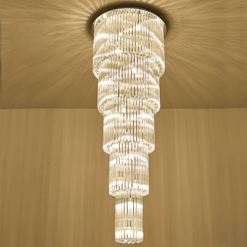 Crystal Chandelier Manufacturer - OEM Multi Layers Custom Villa Lighting