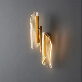 Acrylic Wall Lamp Manufacturer - OEM Modern Creative Metal Transparent Streamer