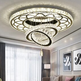 Crystal Ceiling Light Manufacturer - OEM Luxury K9 Clear Crystal Lamp