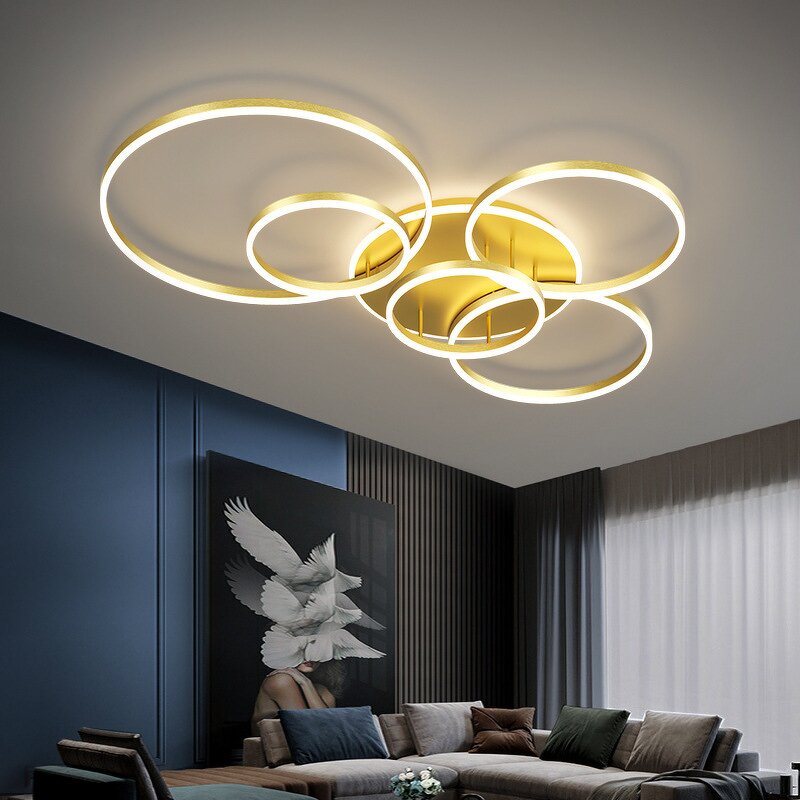 Circle Ceiling Light Factory - OEM Decorative Lustre Dimmable Gold LED