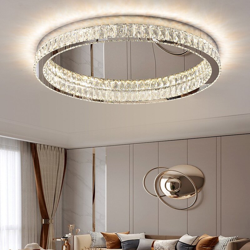 Gold Ring Chandelier Factory - OEM American 60cm Stainless Steel Crystal